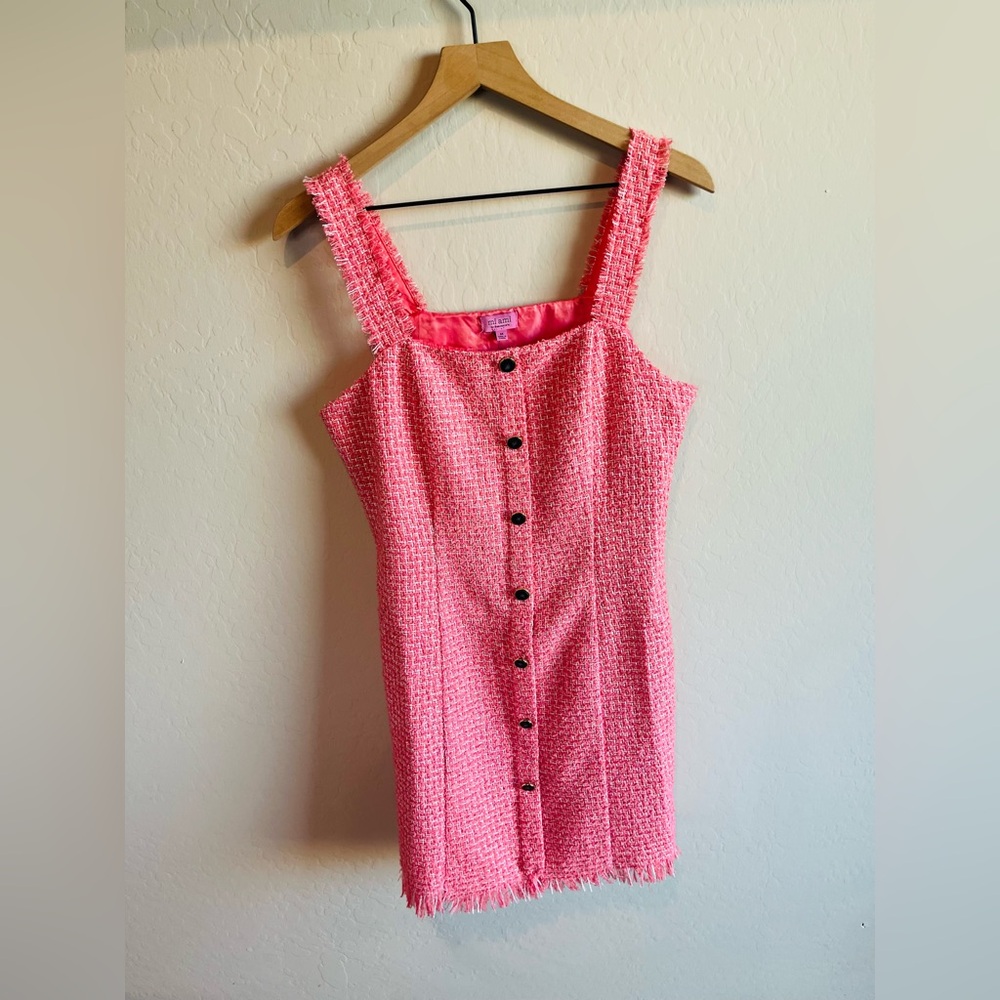 Mi Ami Women’s Coquette Barbiecore Preppy Bunch Romantic Fairy Mini Dress Size M